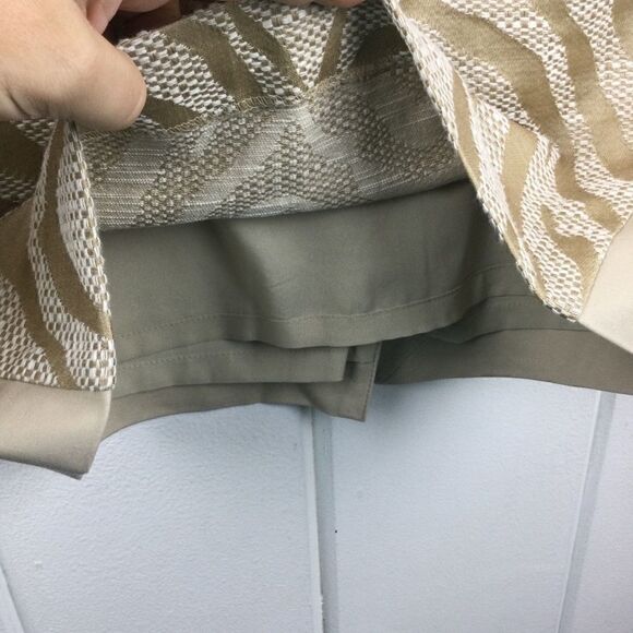 The Limited Zebra Skirt Tan Beige Tweed Animal Print Pencil Skirt, Size - 4 - Picture 7 of 11
